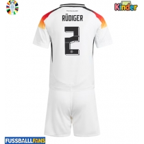 Deutschland Antonio Rudiger #2 Heimtrikotsatz Kinder EM 2024 Kurzarm (+ Kurze Hosen)